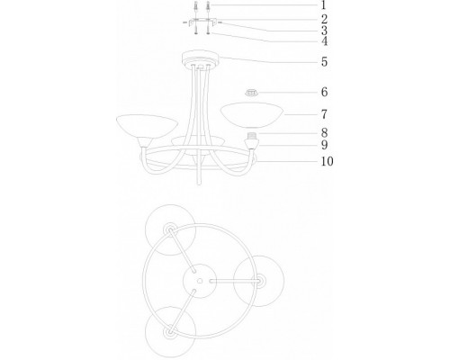 Люстра на штанге Moderli Lione V1200-3C