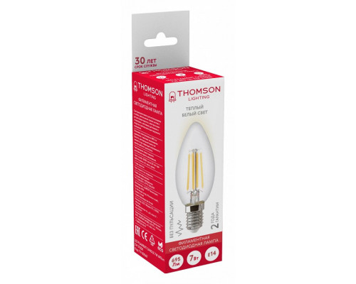 Лампа светодиодная Thomson Filament Candle E14 7Вт 2700K TH-B2067