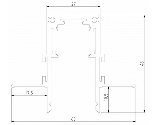 Трек встраиваемый Elektrostandard Slim Magnetic a067504