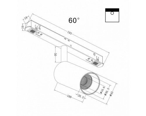 Светильник на штанге Maytoni Focus LED TR032-2-5W4K-W-B