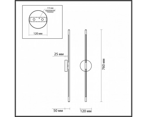 Бра Odeon Light Fuerte 4323/12WL