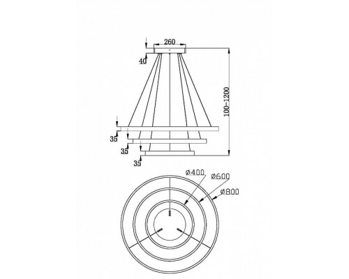 Подвесной светильник Maytoni Rim 3 MOD058PL-L100W3K