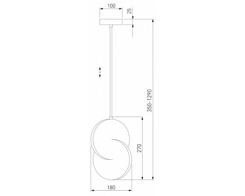 Подвесной светильник Eurosvet Lang 50225/1 LED черный