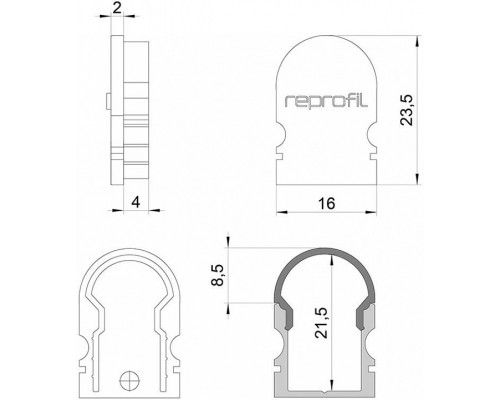 Набор из 10 заглушек для профиля Deko-Light R-AU-02-10 979521