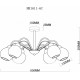 Люстра на штанге MyFar Marsel MR1611-6C