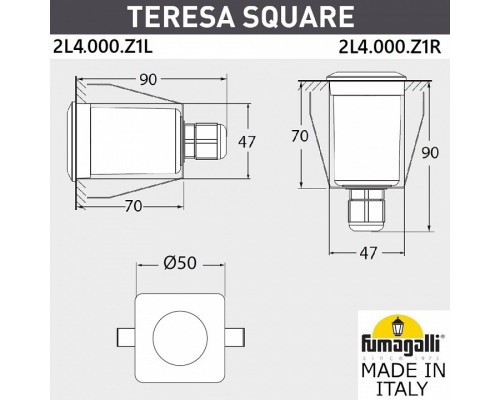 Встраиваемый в дорогу светильник Fumagalli Teresa 2L4.000.000.LXZ1L