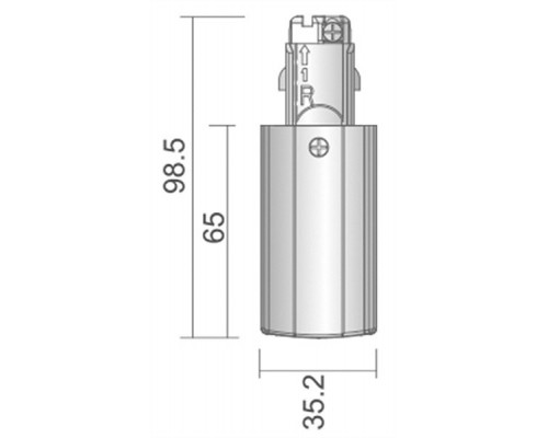 Заглушка для трека боковая Deko-Light D Line 710013