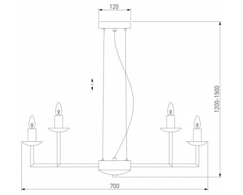 Подвесная люстра Eurosvet Cariso 60150/10 хром