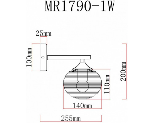Бра MyFar Gloria MR1790-1W