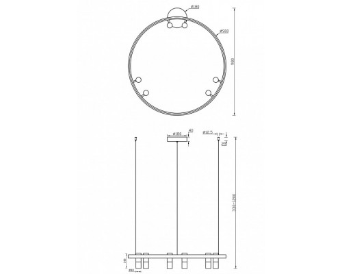 Подвесной светильник Maytoni Satellite MOD102PL-L42B4K