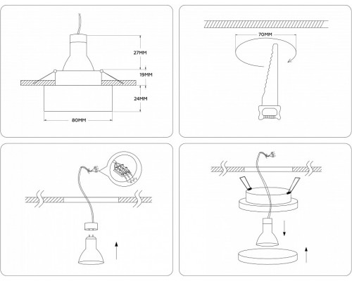 Встраиваемый светильник Ambrella Light TN TN3306