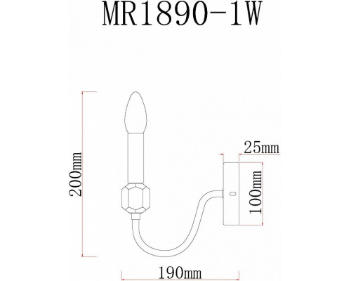 Бра MyFar Lena MR1890-1W