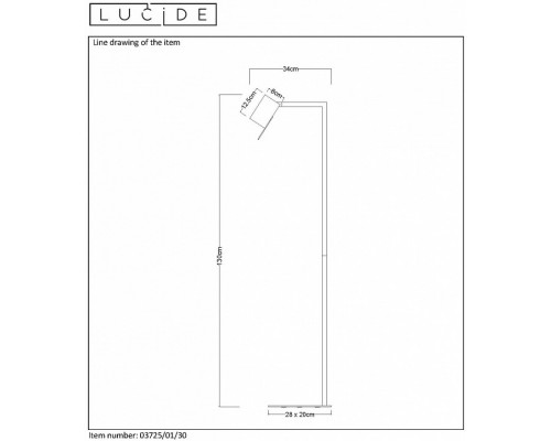 Торшер Lucide Lesley 03725/01/30