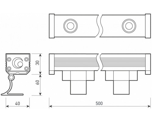 Светильник на штанге Arlight Line wallwasher 37364