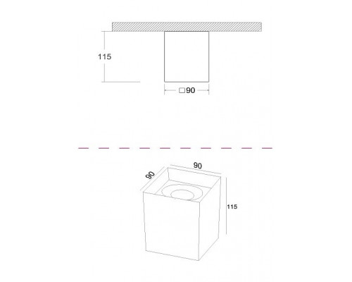 Накладной светильник Maytoni Slim C015CL-01W