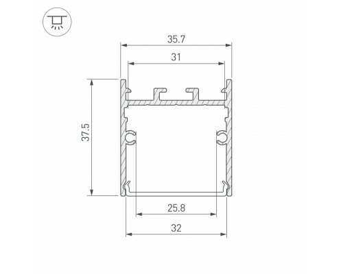 Профиль накладной Arlight SL-LINE 038362