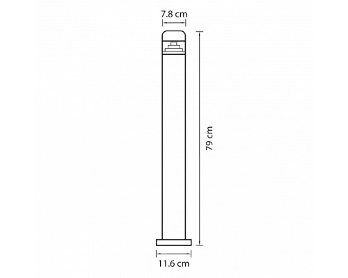 Наземный низкий светильник Lightstar Raggio 376707