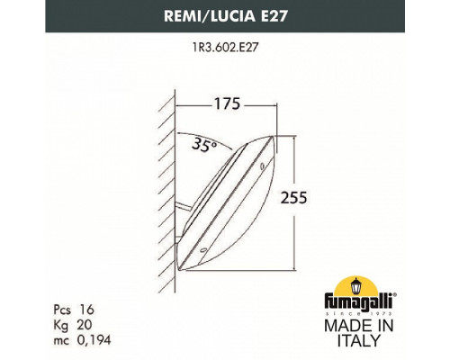 Светильник на штанге Fumagalli Lucia 1R3.602.000.WYE27