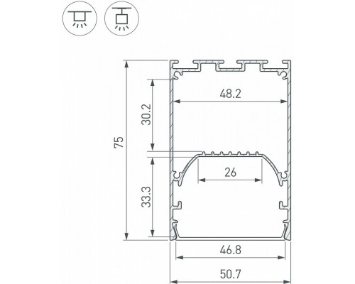 Профиль накладной Arlight SL-LINE 041845