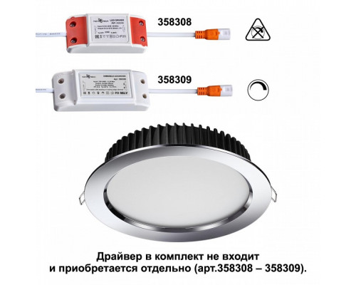 Встраиваемый светильник Novotech Drum 358305