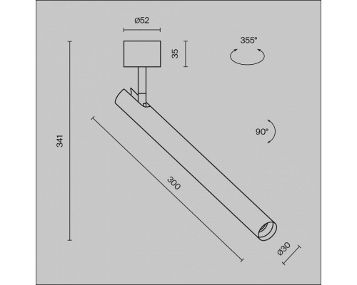 Светильник на штанге Maytoni Focus T C141CL-L300-6W4K-B