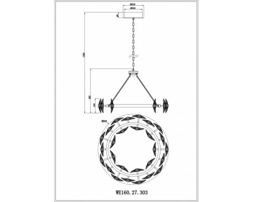 Подвесной светильник Wertmark Pamela WE160.27.303