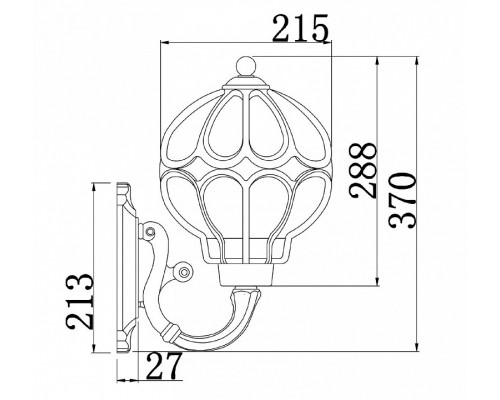 Светильник на штанге Maytoni Via O024WL-01G