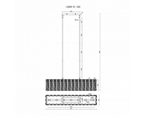 Светильник на штанге iLamp Panorama L4688-91 SGD