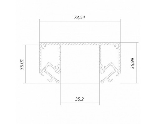 Профиль-держатель встраиваемый 6063 LINE3535 STC 0213402