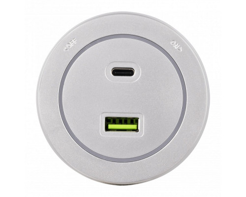 Розетка USB и type C на треке Arte Milano Am-track-sockets-39 399731TS/USB-Type-C Silver