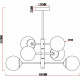 Люстра на штанге MyFar Camilla MR1882-6C