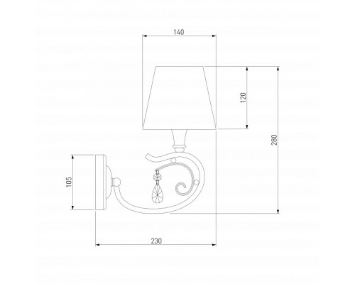 Бра Eurosvet Incanto 60069/1 серебро