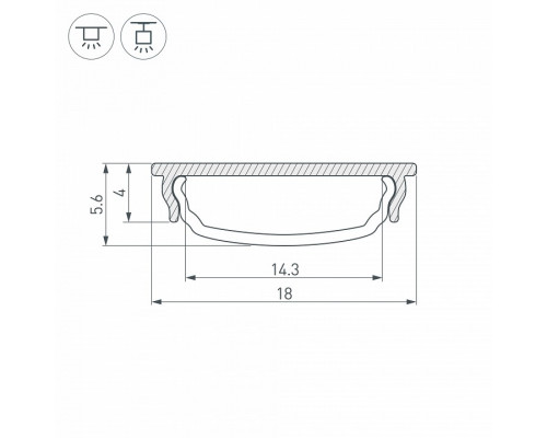 Профиль накладной гибкий Arlight ARH-BENT 39588