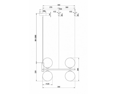 Подвесная люстра Maytoni Ring MOD013PL-04B