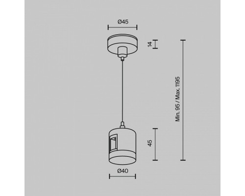 Подвес для трека Maytoni Accessories for tracks Flarity TRA157SW-IPC1-BS