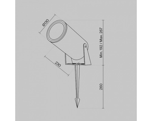 Наземный низкий светильник Maytoni Bern O050FL-L30W3K