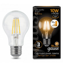 Лампа светодиодная Gauss LED Filament E27 10Вт 2700K 102802110-S