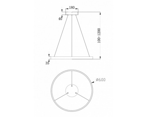 Подвесной светильник Maytoni Rim MOD058PL-L32BS4K