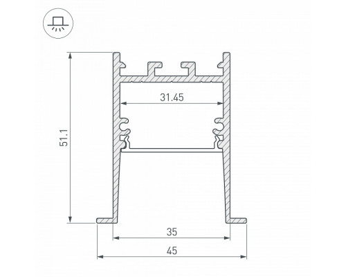 Профиль встраиваемый Arlight SL-COMFORT 031767