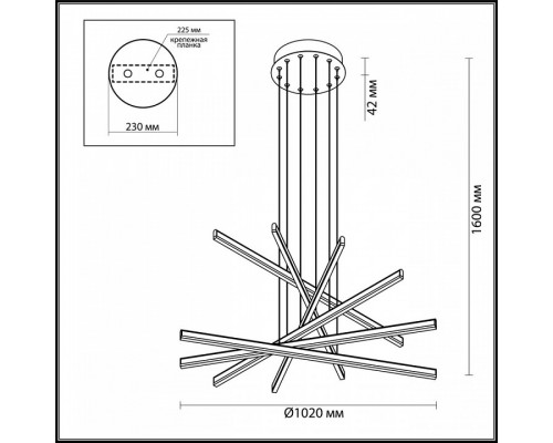 Подвесной светильник Odeon Light Rudy 3890/96L