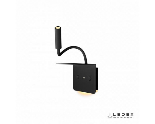 Бра с полкой iLedex Support 7031C BK