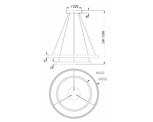 Подвесной светильник Maytoni Rim MOD058PL-L74BS4K