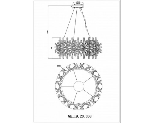 Подвесная люстра Wertmark Floriane WE119.20.303