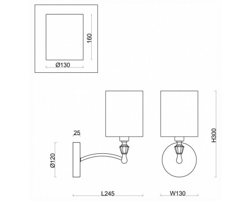 Бра Freya Riverside FR1007WL-01BS