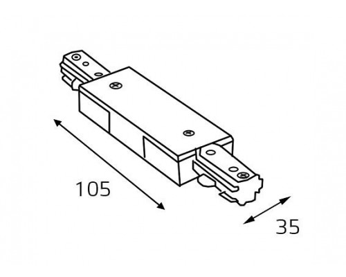 Соединитель линейный для треков Italline WSO WSO 73 black