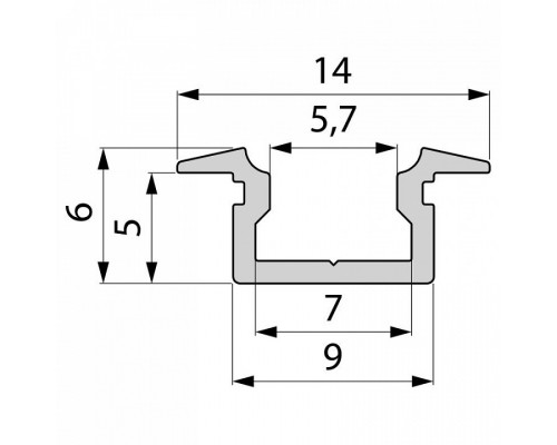 Профиль накладной Deko-Light ET-01-05 975085