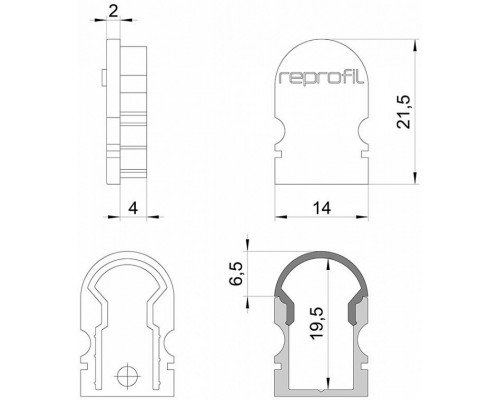 Набор из 10 заглушек для профиля Deko-Light R-AU-02-08 979601