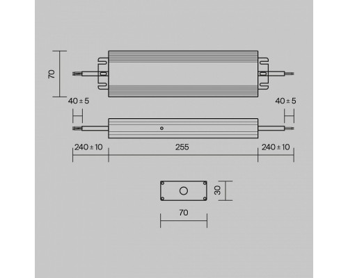 Блок питания с проводом Maytoni Power Supply Magnetic PSL008-200W-48V-IP67