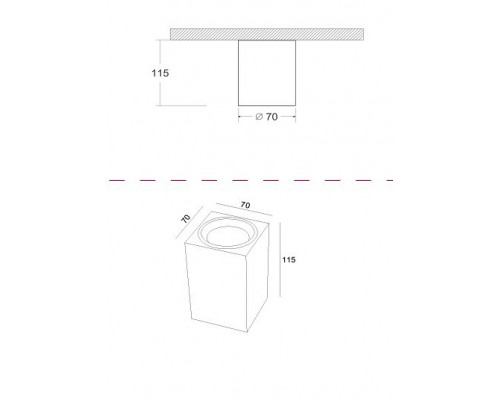 Накладной светильник Maytoni Focus C011CL-01W