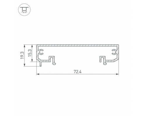 Крепеж Arlight KLUS-POWER-W70-BASE-2000 ANOD 019883